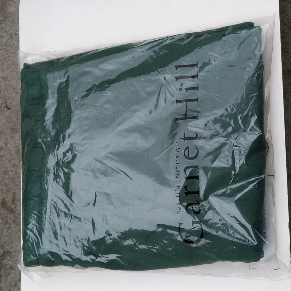 NEW Garnet Hill Seamed French Terry Joggers Green Pine Women size L